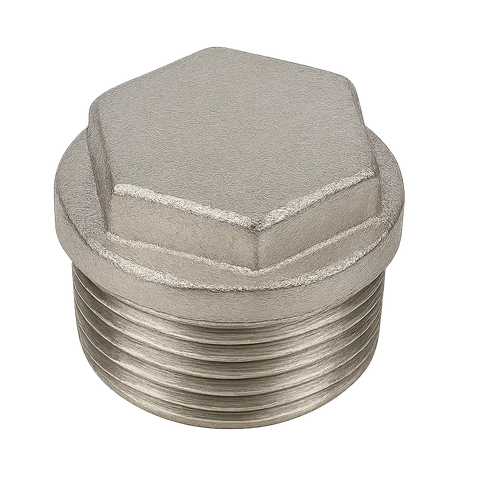 Заглушка никелированная латунная Ду 50 2" НР